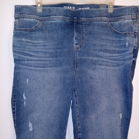 Torrid Distressed Boot Cut Jeans - Picture 2 of 8